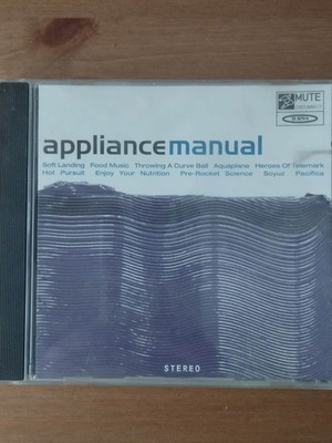 Appliance Manual CD used, electronic genre