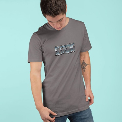 T-Shirt Dry Fit Be Strong new, grey, sizes M L XL