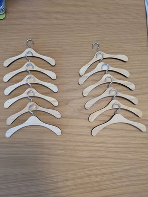 Wooden doll hangers pack of 12 new