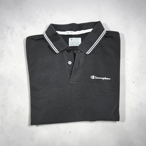 Champion Polo Shirt black with white details size M like new