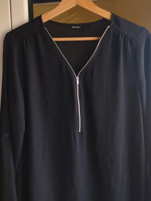 Esmara blouse black long sleeve 3/4 transparency like new