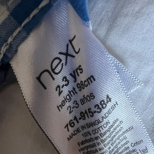 Boys' set with checked shirt and shorts like new, age 2-3