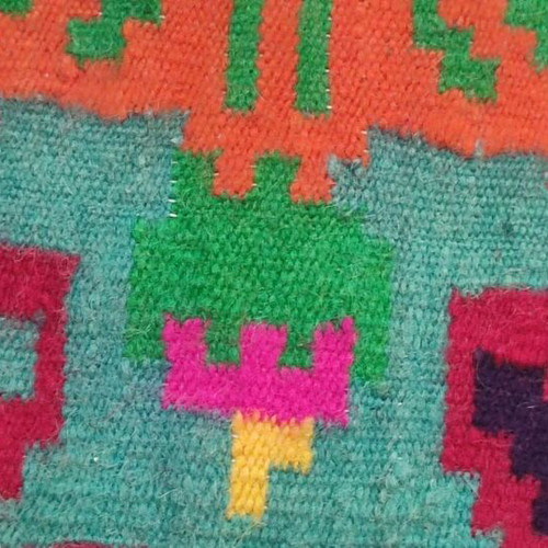 Handwoven Wool Loom Textile New 2.20x0.55 from Arnaia Chalkidiki
