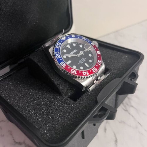 Seiko Pepsi mod automatic wristwatch, 40mm, ceramic bezel