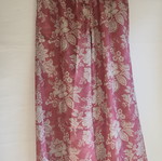 Floral Pants new, burgundy and beige with two pockets