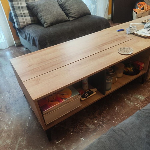 Sonoma coffee table with storage and shelves, like new