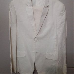 κοστούμι λευκό λινό νούμερο50 σακάκι