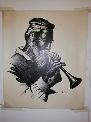 Γκραβούρα Αναστασιάδης 1975 μεταχειρισμένη, vintage, υπογεγραμμένη