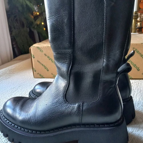 Badura boots used, black, genuine leather, size 38