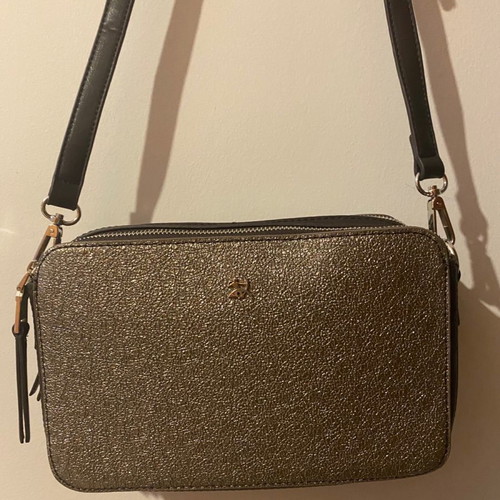 Brown crossbody bag new with glitter effect