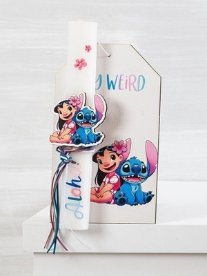 Lilo & Stitch Easter Candle new with wooden tag