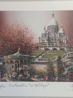 Paris Montmartre & Sacré-Cœur postcard like new