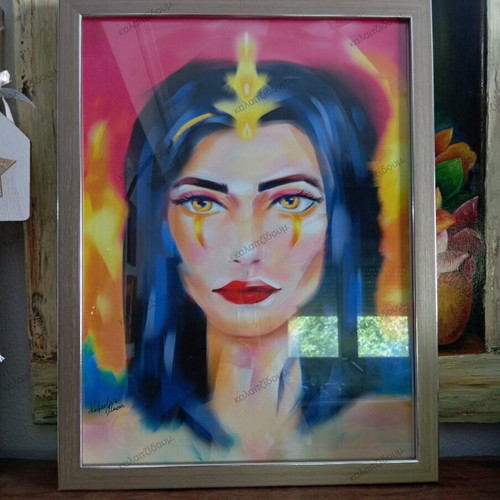 Digital painting LeBlanc framed 33x43cm new
