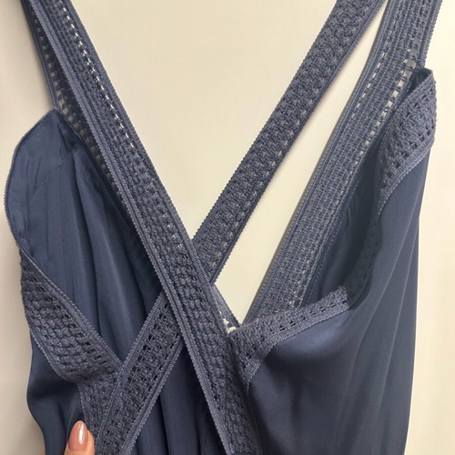 Ckontova maxi dress new, blue with open back and slit
