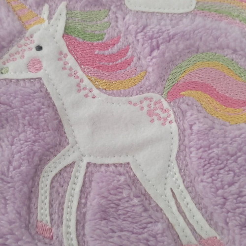 Baby blanket new lilac with printed edging
