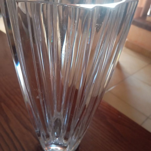 Crystal vase new, height 29 cm