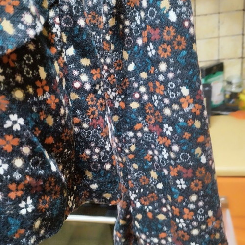 Stradivarius ethnic blouse used, bell sleeve, multicolor, size S
