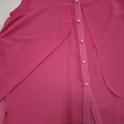 Lucifair sleeveless fuchsia tunic shirt like new, size L