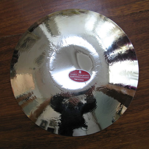 WMF vintage silver-plated bowl platter used with embossed design