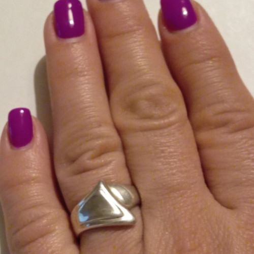 Silver ring 925 like new, size 55-56