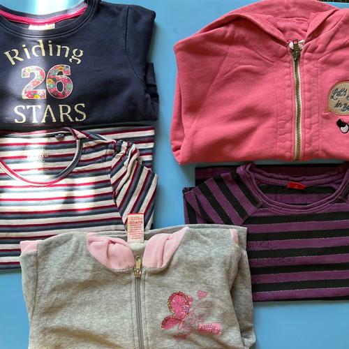 Pack of 11 girls' clothes, size 98-110 cm, 3-5 years