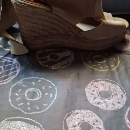 Wedge sandals shoes new, beige, size 38