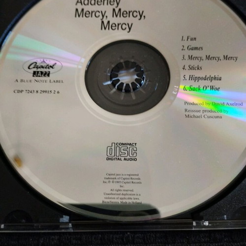 Cannonball Adderley Mercy, mercy, mercy Live At The Club CD like new, jazz