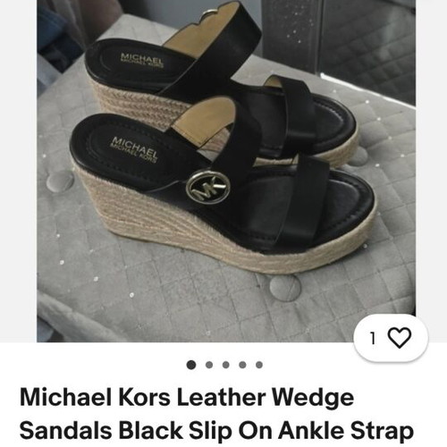 Michael Kors platform sandals, gold, size 39M