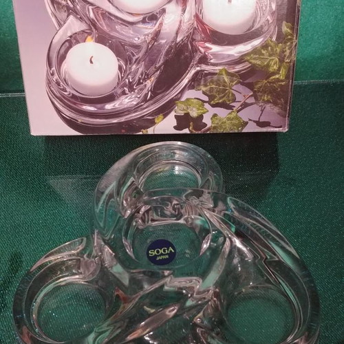 Soga Quattro candle holder for four tealights new, Japan 80s-89