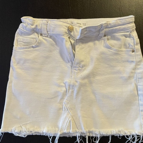 Mango white denim skirt used, size 140 cm for 10 years old girl