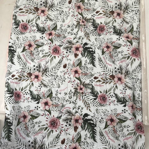 La millou wild blossom blanket used, double-sided 110x140 cm