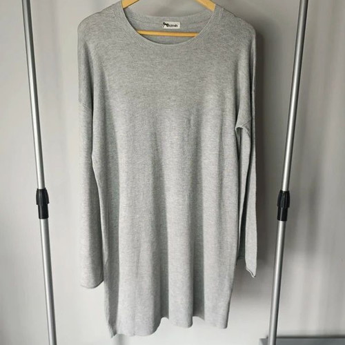 Grey Knit Sweater Dress like new, size L