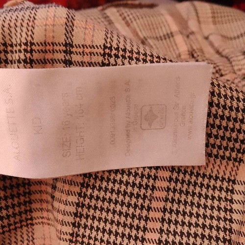 Alouette checked kids pants like new, size 14 years, beige pink