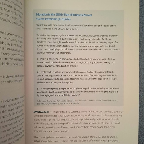 Preventing violent extremism through education book new, English