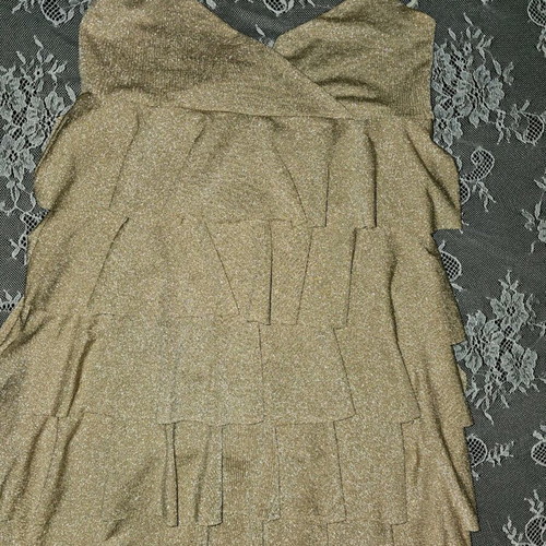 Dress used small gold airy with layers