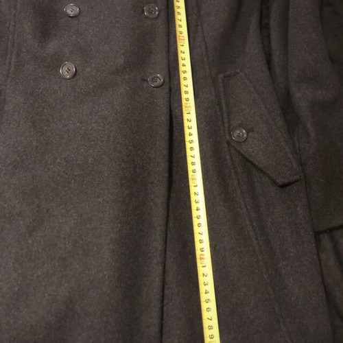 Covert Overt wool double-breasted charcoal women's coat, size L 40