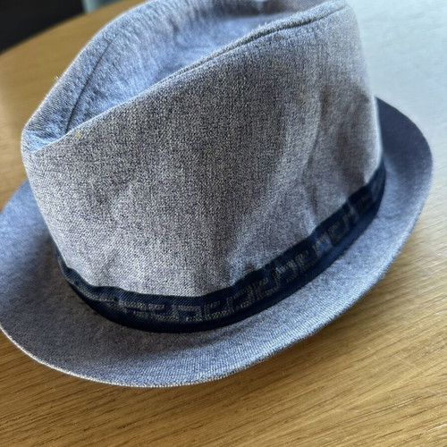 Men's summer hats like new, beige and turquoise, one size