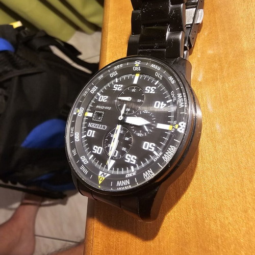 Citizen Eco-Drive wristwatch, black, men's