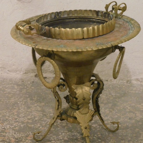 19th century brass mangali used, about 50cm