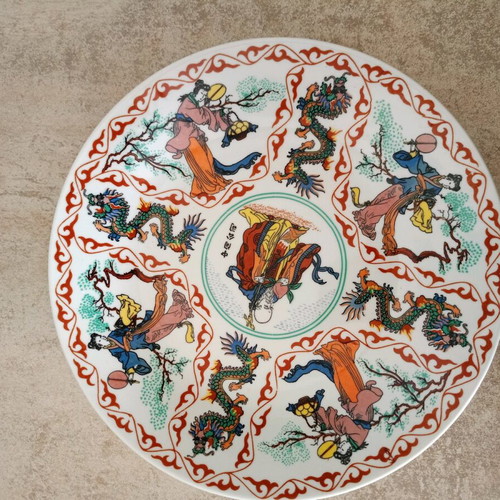 Chinese plate like new, 23cm diameter