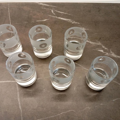 Crystal shot glass set like new, pack of 6