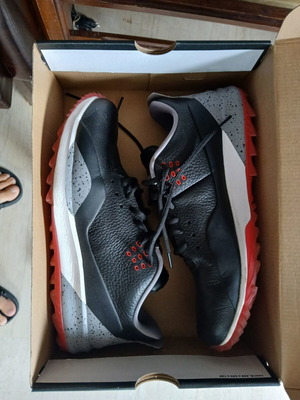 Nike Air Jordan 44 black leather sports shoes
