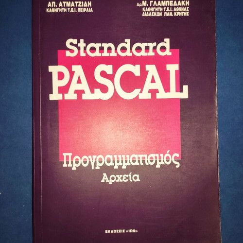 Standard Pascal Programming Book used, files