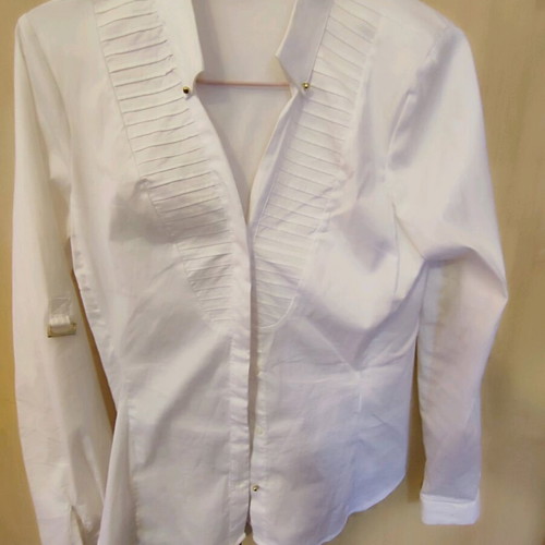 Zara white shirt like new, cotton, foldable sleeves