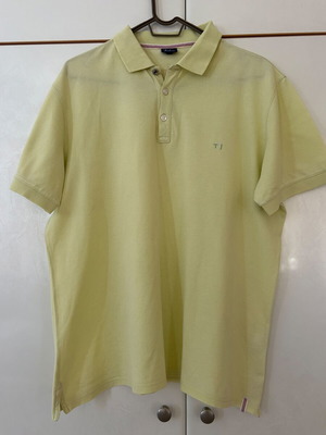 Trussardi Jeans Polo Shirt used, XXL, yellow, 100% cotton
