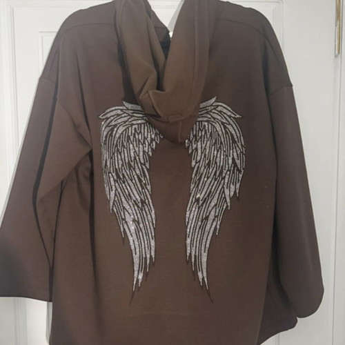 Angel wing set brown, like new, soft viscose