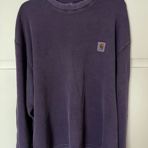 Carhartt WIP Vista Waffle long sleeve shirt, purple, size L