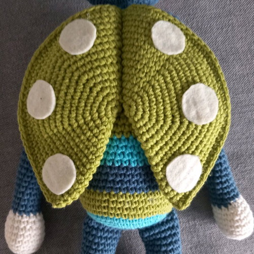 Zouzouni handmade knitted ladybug doll 40 cm new