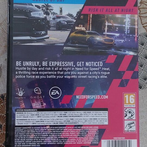 NFS Heat PC game like new, compatible with Windows 7 to 10