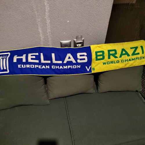 Collectible Greece vs Brazil Matchday Scarf 16/06/2005 Confederations Cup like new